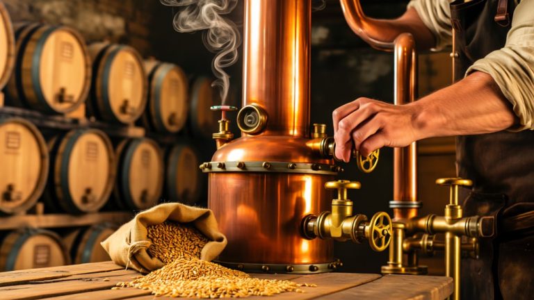 distilling fermented rye mash