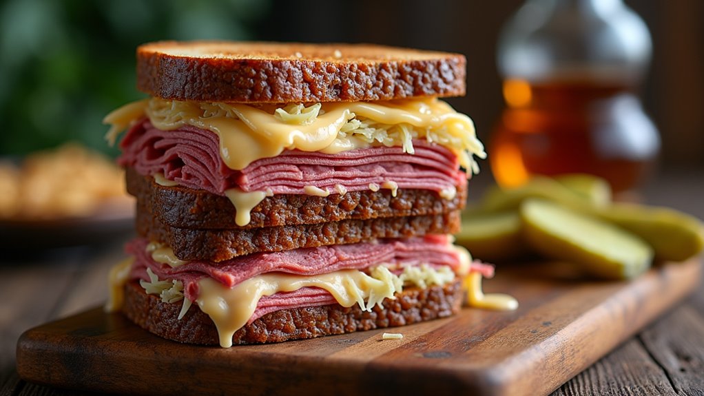hearty rye bread sandwich
