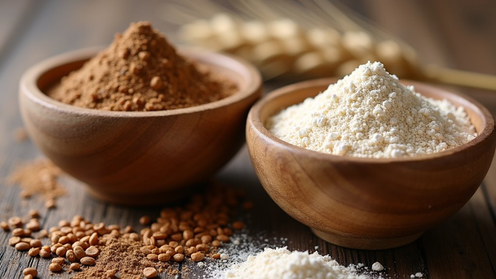 rye flour has less gluten